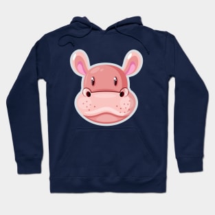 Cute pink hippo design Hoodie